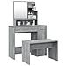 Set Tavolo Da Toeletta Grigio Sonoma 86,5x35x136 Cm - Foto miniatura 3