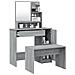 Set Tavolo Da Toeletta Grigio Sonoma 86,5x35x136 Cm - Foto miniatura 9