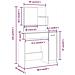 Set Tavolo Da Toeletta Grigio Sonoma 86,5x35x136 Cm - Foto miniatura 14