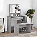 Set Tavolo Da Toeletta Grigio Sonoma 86,5x35x136 Cm - Foto miniatura 1