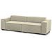 Divano Fisso Simona, Divano Componibile A 3 Posti Lineare, 100% Made In Italy, Sofà Moderno Da Soggiorno In Tessuto, Cm 260x95h70, Beige - Foto miniatura 2