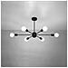 Sollux Lighting Lampadario Lango 6 Nero Sl.1023 - Moderno Lampadari Nero 46x86.5x68 Cm - Foto miniatura 3