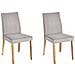 Set Di 2 Sedie Da Pranzo Tessuto Grigio Chiaro Phola - Foto miniatura 6