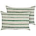 Set Di 2 Cuscini Kafra 30 X 50 Cm Verde A Strisce - Foto miniatura 8