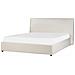 Letto Matrimoniale Contenitore Bouclé Bianco Sporco 160 X 200 Cm Lavaur - Foto miniatura 5