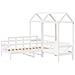 Set Dormeuse E Panca Con Tetto Bianco 90x200cm Massello Pino - Foto miniatura 2