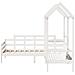 Set Dormeuse E Panca Con Tetto Bianco 90x200cm Massello Pino - Foto miniatura 7