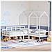 Set Dormeuse E Panca Con Tetto Bianco 90x200cm Massello Pino - Foto miniatura 8