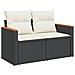Set Divani da Giardino con Cuscini 7pz Nero Polyrattan - Foto miniatura 5