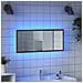 Specchio Da Bagno Led Rovere Marrone 100x8,5x37cm In Truciolato - Foto miniatura 1
