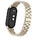 Cinturino In Acciaio Inossidabile Solido A Tre Perle Compatibile Con Xiaomi Mi Band 9, Colore Avorio, Design Elegante E Resistente Gold - Foto miniatura 6