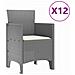 Set da Pranzo da Giardino  da 13 Pezzi con Cuscini Grigio Chiaro Polyrattan, Tavolo da Giardino  Grigio Chiaro 150x100x73 cm Polyrattan, Sedie da Giardino  con Cuscini 4 pcs Grigio Chiaro Polyrattan - Foto miniatura 5
