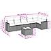 Set Divani da Giardino 7pz con Cuscini Grigio Chiaro Polyrattan - Foto miniatura 3