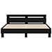 Telaio letto legno Rovere nero Legno massello 200 x 200 cm - Foto miniatura 6