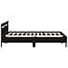 Telaio letto legno Rovere nero Legno massello 200 x 200 cm - Foto miniatura 7