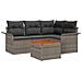 Set Divano da Giardino con cuscino 5 pcs Grigio 55 x 55 x 37 cm - Foto miniatura 1