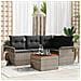Set Divano da Giardino con cuscino 5 pcs Grigio 55 x 55 x 37 cm - Foto miniatura 2