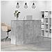 Banco Reception Grigio Cemento 135x50x103,5cm Legno Multistrato - Foto miniatura 4