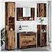 Set di mobili per il bagno 5 pcs Legno vecchio 30 x 35 x 192 cm - Foto miniatura 2