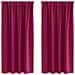 Tende con tende 2 pcs Rosso vino 175x140cm Poliestere - Foto miniatura 1