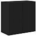 Mobile TV da parete Nero 59,5 x 31 x 60 cm Legno multistrato - Foto miniatura 1