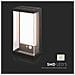 Lampada LED da Muro Rettangolare con Pannello Solare e Sensore PIR 1W Colore Nero 3000K IP54, colore Nero - Foto miniatura 2