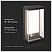 Lampada LED da Muro Rettangolare con Pannello Solare e Sensore PIR 1W Colore Nero 3000K IP54, colore Nero - Foto miniatura 3