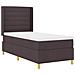 Letto a molle con materasso Marrone Scuro 100 x 200 cm Tessuto - Foto miniatura 3
