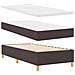 Letto a molle con materasso Marrone Scuro 100 x 200 cm Tessuto - Foto miniatura 4