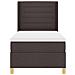Letto a molle con materasso Marrone Scuro 100 x 200 cm Tessuto - Foto miniatura 6