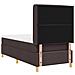 Letto a molle con materasso Marrone Scuro 100 x 200 cm Tessuto - Foto miniatura 8