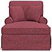 Chaise Longe con Gonna con cuscino 3 pcs Rosso Vino Tessuto - Foto miniatura 4