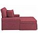 Chaise Longe con Gonna con cuscino 3 pcs Rosso Vino Tessuto - Foto miniatura 5