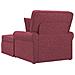 Chaise Longe con Gonna con cuscino 3 pcs Rosso Vino Tessuto - Foto miniatura 6