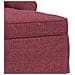 Chaise Longe con Gonna con cuscino 3 pcs Rosso Vino Tessuto - Foto miniatura 7