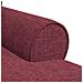 Chaise Longe con Gonna con cuscino 3 pcs Rosso Vino Tessuto - Foto miniatura 8