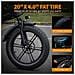 M6 E-bike Pieghevole - Ruota Larga 20''x4.0'' 48v 15ah Autonomia 45-55km Motore 250w Shimano 7v Freni Idraulici - Foto miniatura 6