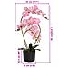 Pianta di Orchidea Artificiale con Vaso Rosa 45 x 15 x 65 cm - Foto miniatura 4