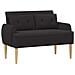 Loveseat con bottoni imbottiti Nero 117 x 67 x 77 cm Bouclé - Foto miniatura 1
