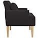 Loveseat con bottoni imbottiti Nero 117 x 67 x 77 cm Bouclé - Foto miniatura 2