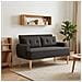 Loveseat con bottoni imbottiti Nero 117 x 67 x 77 cm Bouclé - Foto miniatura 4