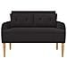 Loveseat con bottoni imbottiti Nero 117 x 67 x 77 cm Bouclé - Foto miniatura 5