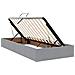 Letto con contenitore e materasso Grigio Chiaro 100 x 200 cm - Foto miniatura 5