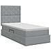 Letto con contenitore e materasso Grigio Chiaro 100 x 200 cm - Foto miniatura 8