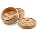 Cuocivapore Vaporiera In Legno Di Bamboo 20cm 2piani - Foto miniatura 1