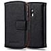 Custodia Compatibile Con Samsung Galaxy S3 Mini In Nero Grafite - Coperchio Protettiva Con Chiusura Magnetica, Funzione Stand E Tasca Per Le Carte - Foto miniatura 2
