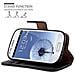Custodia Compatibile Con Samsung Galaxy S3 Mini In Nero Grafite - Coperchio Protettiva Con Chiusura Magnetica, Funzione Stand E Tasca Per Le Carte - Foto miniatura 6