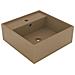 Lavabo Troppopieno Quadrato Crema Opaco 41x41cm Ceramica - Foto miniatura 1
