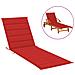 Cuscino Per Lettino Prendisole Rosso 200x50x4 Cm In Tessuto - Foto miniatura 1