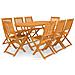 Set Da Pranzo Da Giardino 9 Pz Pieghevole In Massello Di Acacia - Foto miniatura 1